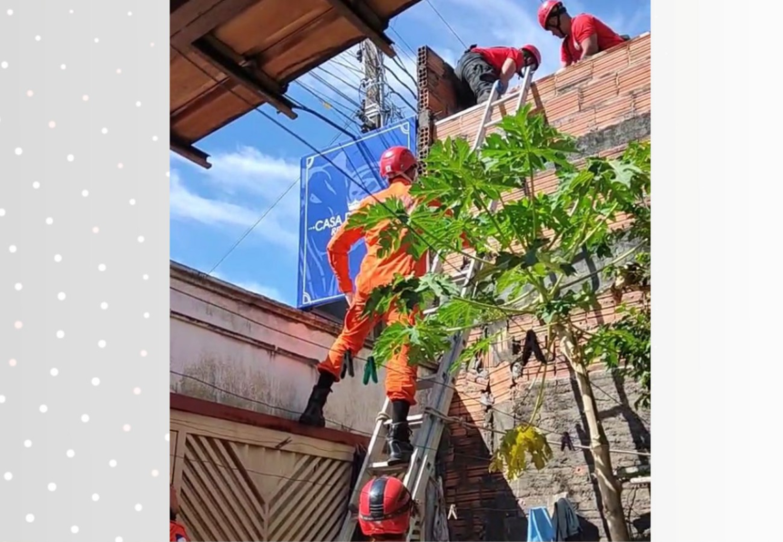 video:-homem-leva-choque-eletrico-enquanto-estava-em-telhado-de-acougue,-dizem-bombeiros
